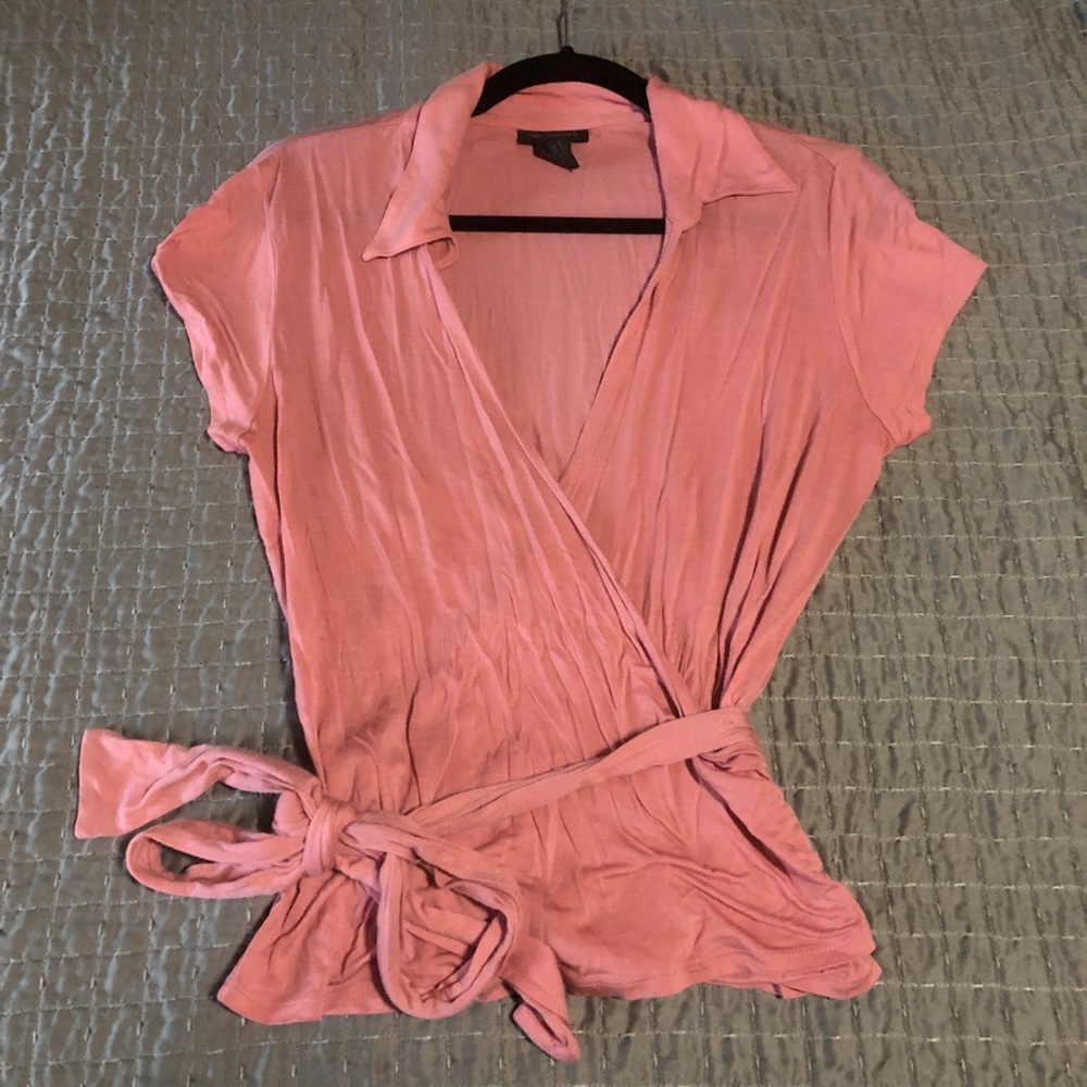 Pink the Limited short sleeved wrap top